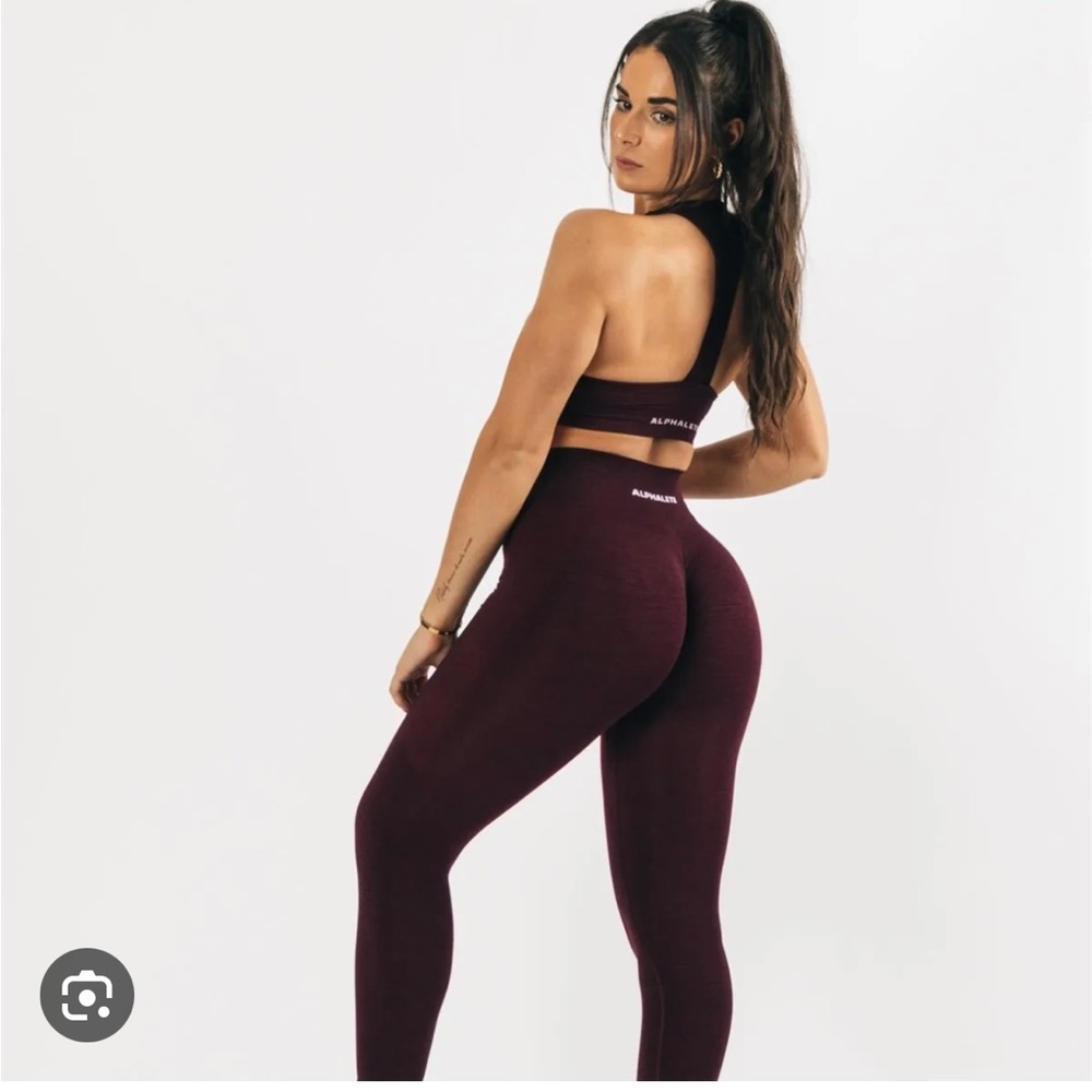 Alphalete amplify leggings black cherry